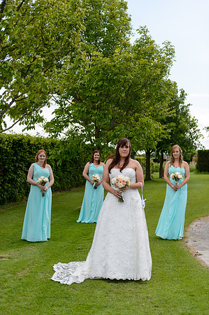 Bride and bridesmaids at the batch country house