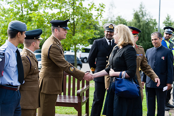 Armed Forces Minister Penny Mordaunt celebrates RakshaBandhan today in Birmingham with the Forces' Hindu Network
