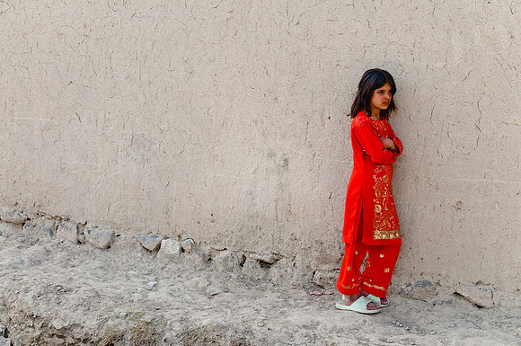 Girl in the red dress