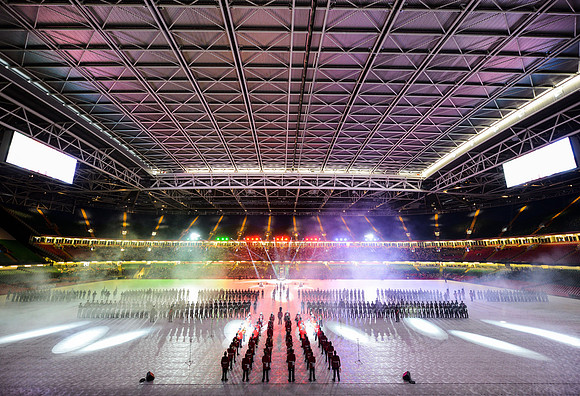 Presentation of Colours to The Royal Weksh by Her Majesty The Queen Elizebeth the Second Colonel-in-Chief